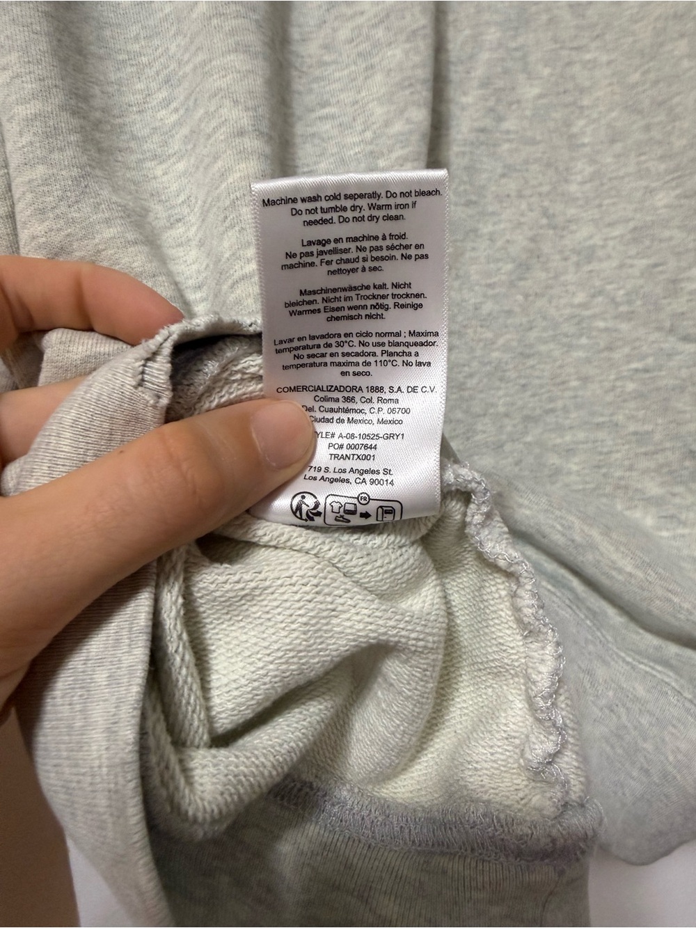 ANINE BING Harvey Signature Script Logo Hoodie Gray S - Picture 6 of 6
